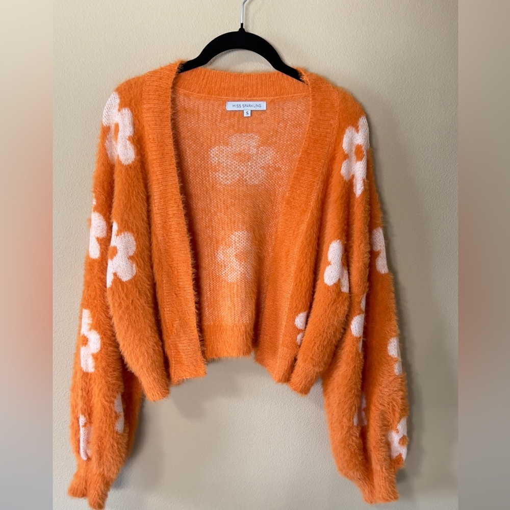 Orange cropped sweater